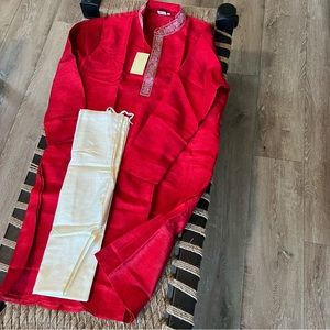 Indian Wedding Men XL silk kurta Set.